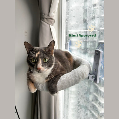 The CloudPerch – Plush Cat Window Shelf & Cozy Hanging Bed