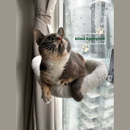 The CloudPerch – Plush Cat Window Shelf & Cozy Hanging Bed