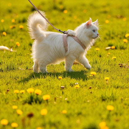 Ultimate Escape-Proof Cat Harness & Leash Set – Adjustable, Reflective & Soft Mesh Vest for Walking
