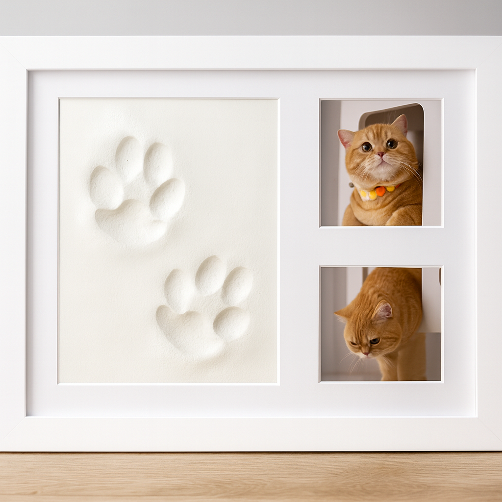 Pet Memorial Clay Paw Print Kit - Photo Frame – Dog & Cat Keepsake