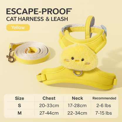 Ultimate Escape-Proof Cat Harness & Leash Set – Adjustable, Reflective & Soft Mesh Vest for Walking