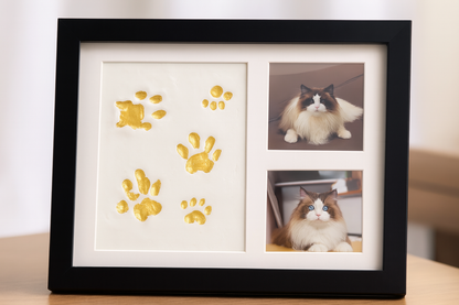 Pet Memorial Clay Paw Print Kit - Photo Frame – Dog & Cat Keepsake