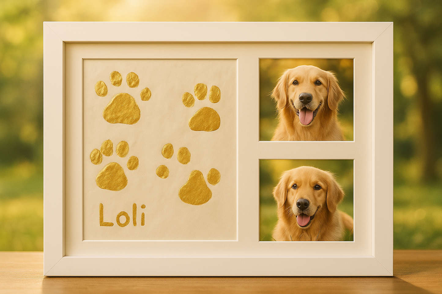 Pet Memorial Clay Paw Print Kit - Photo Frame – Dog & Cat Keepsake