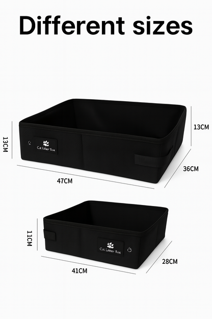 Travel-Ready Foldable Cat Litter Box – Waterproof & Leak-Proof