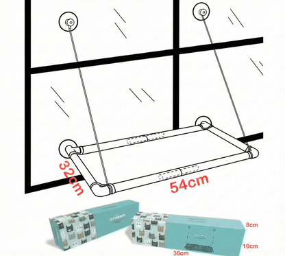 Cat Window Hammock Perch – Breathable Mesh Suction Cup Bed & Sunbathing Seat