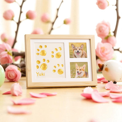 Pet Memorial Clay Paw Print Kit - Photo Frame – Dog & Cat Keepsake