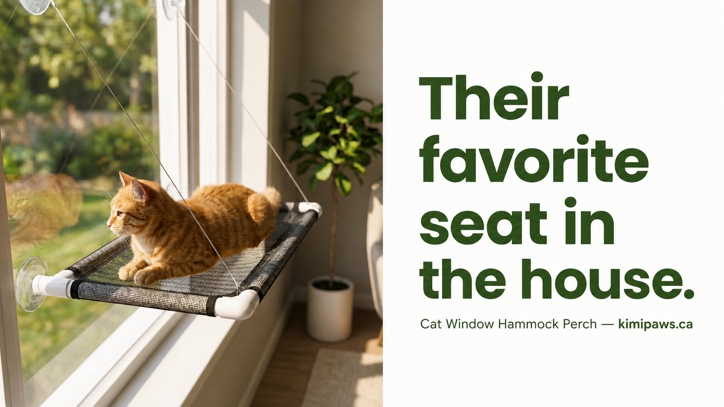 Cat Window Hammock Perch – Breathable Mesh Suction Cup Bed & Sunbathing Seat
