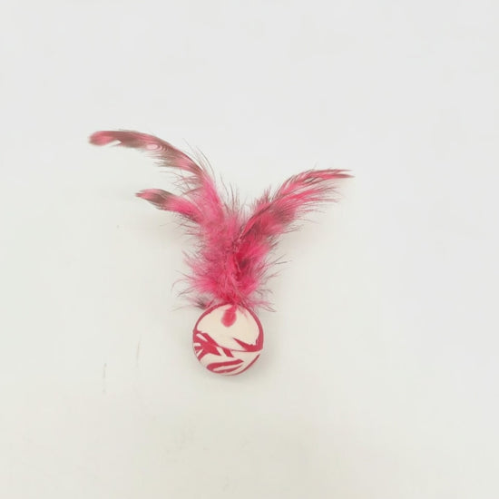 Kimi's Paws Feather Ball Toy — product video